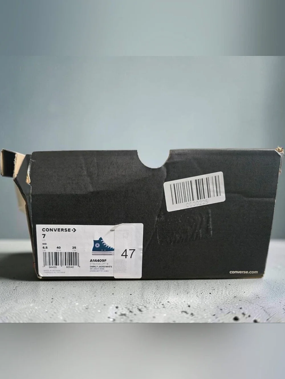 Converse EVA Lift Darkly Jade Big Kids 7 New Damaged Box